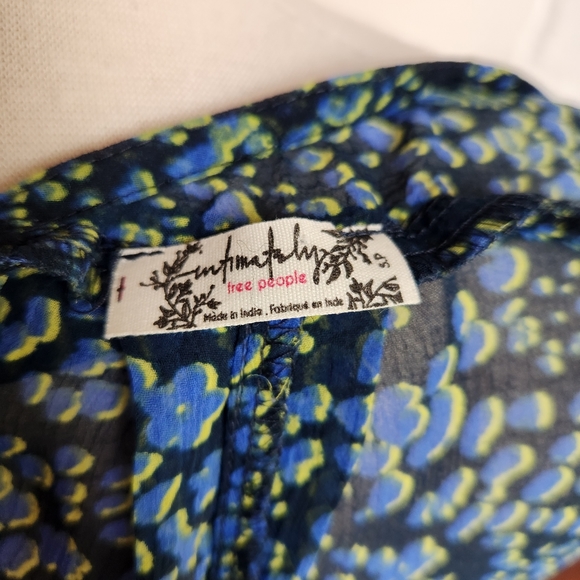 FREE PEOPLE Intimately Sleepin In Sheer Top  Swimsuit Cover Up Small - Picture 6 of 7